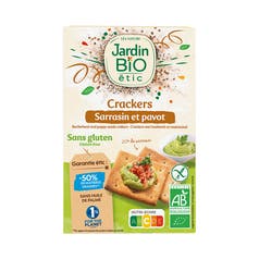 Crackers Sarrasin - Pavot sans gluten - bio - Jardin BiO étic
