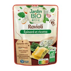 Ravioli Epinard et Ricotta - bio - Jardin BiO étic