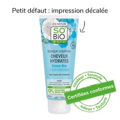 Direct Usine - Masque gel cheveux hydratés Coco bio et Acide hyaluronique - SO'BiO étic