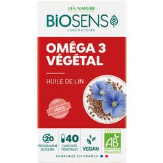 Capsule végétale Oméga 3 - Huile de lin - bio - Biosens