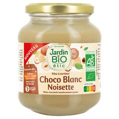 Pâte à tartiner Chocolat blanc Noisette - Jardin BiO étic